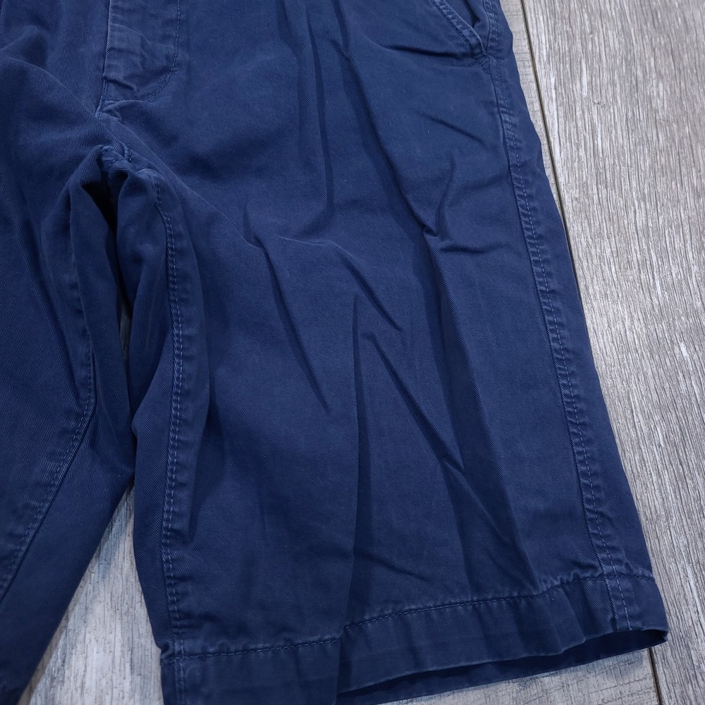 American Eagle Longboard Shorts Men 34 Navy Blue Cotton Chino Flat Front - Picture 3 of 6